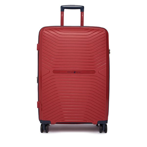 Walizka średnia Beverly Hills Polo Club. Czerwone walizki męskie Beverly Hills Polo Club, bez wzorów, średnie. Za 359.99 zł.