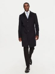 Boss Płaszcz wełniany H-Hyde 50525739 Granatowy Slim Fit. Niebieskie płaszcze męskie Boss, na zimę, m, bez wzorów, z wełny, bez kaptura. Za 2,799.00 zł.