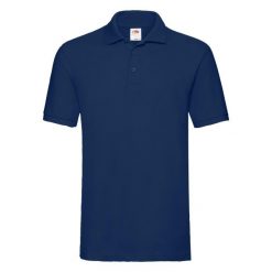 Męska Koszulka Polo Premium. Niebieskie koszulki polo męskie Fruit of the Loom, m, bez wzorów, bez kołnierzyka, bez ramiączek. Za 65.99 zł.