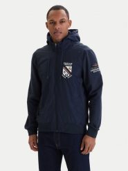 Aeronautica Militare Kurtka przejściowa 261AF0520UF00674 Granatowy Regular Fit. Niebieskie kurtki męskie Aeronautica Militare, m, bez wzorów, z syntetyku, bez ramiączek, bez kaptura. Za 899.99 zł.