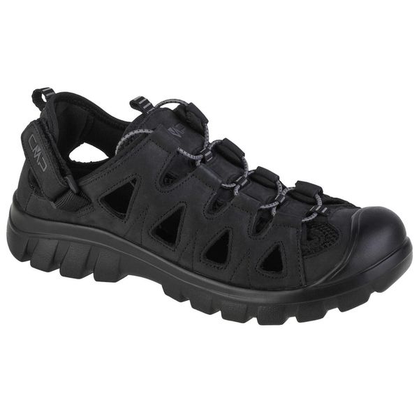 Sandały męskie, CMP Avior 2.0. Czarne buty trekkingowe męskie CMP, bez wzorów, z gumy, sportowe, bez obcasa, bez zapięcia. W wyprzedaży za 292.50 zł.