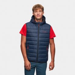 Kamizelka pikowana turystyczna męska Alpinus Athos Body Warmer. Niebieskie kamizelki męskie Alpinus, l, bez kaptura. Za 249.00 zł.