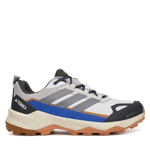 Trekkingi adidas. Szare buty trekkingowe męskie ADIDAS, bez wzorów, z gore-texu, sportowe, bez obcasa, bez zapięcia. Za 459.99 zł.