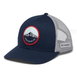 Czapka z daszkiem Columbia Mesh Snap Back. Niebieskie czapki męskie Columbia, bez wzorów, z bawełny, sportowe. Za 118.00 zł.