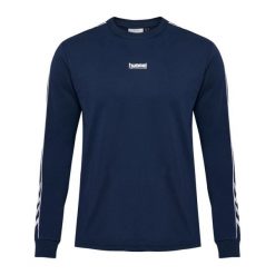 Koszulka z długim rękawem Hummel Pulse Piping. Niebieskie koszulki męskie z długim rękawem HUMMEL, m, bez wzorów, sportowe, bez kołnierzyka, bez ramiączek. Za 181.50 zł.