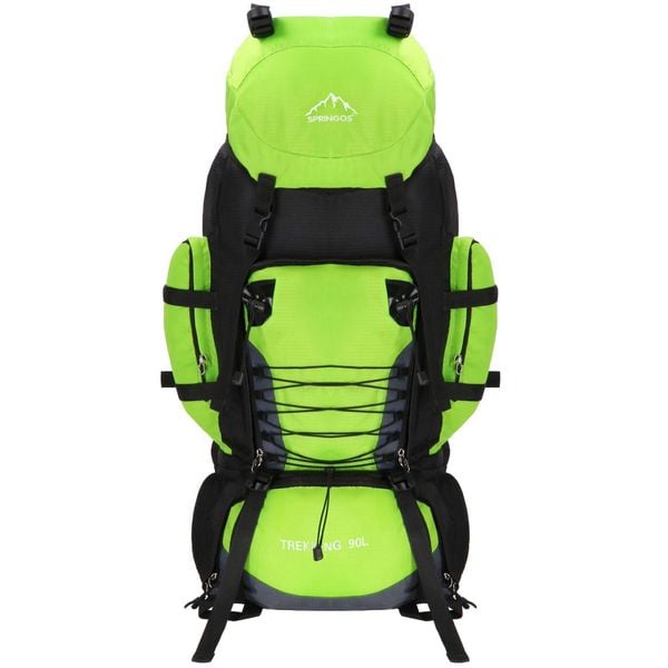 Plecak trekkingowy 90 L górski turystyczny survival. Zielone plecaki męskie SPRINGOS, bez wzorów. Za 71.99 zł.