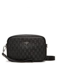 Guess Saszetka PMTODE P5145 Czarny. Czarne saszetki męskie Guess, z aplikacjami, ze skóry. Za 249.99 zł.