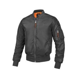 Kurtka przejściowa męska Pitbull MA-1 Logo. Szare kurtki męskie PITBULL, m, bez wzorów, bez ramiączek, bez kaptura. Za 319.00 zł.