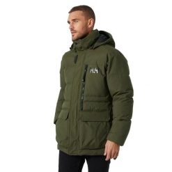 Kurtka puchowa Helly Hansen Tromsoe. Zielone kurtki męskie Helly Hansen, bez wzorów, z puchu, sportowe, bez ramiączek, bez kaptura. W wyprzedaży za 1,294.00 zł.