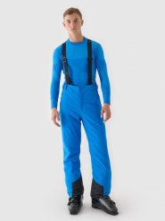 4F Spodnie narciarskie z szelkami membrana 10000 męskie - niebieskie 3XL. Niebieskie spodnie narciarskie i snowboardowe męskie 4f, bez wzorów, z dzianiny, narciarskie. W wyprzedaży za 399.99 zł.