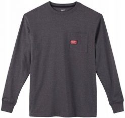 T-shirt z kieszonką z długim rękawem - szary, rozmiar S WTLSG-S 4933478237. Szare koszulki męskie z długim rękawem Milwaukee, m, bez wzorów, bez kołnierzyka, bez ramiączek. Za 124.33 zł.