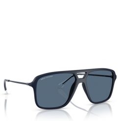 Okulary przeciwsłoneczne Armani Exchange. Niebieskie okulary przeciwsłoneczne męskie Armani Exchange, bez wzorów. Za 329.99 zł.