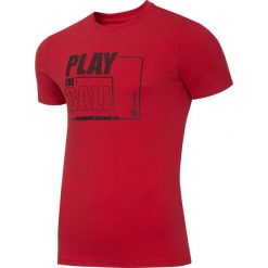 T-shirt męski TSM004 - czerwony. T-shirty męskie marki 4f. Za 44.99 zł.