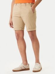 Tommy Jeans Szorty materiałowe Scanton DM0DM22852 Beżowy Slim Fit. Brązowe szorty męskie Tommy Jeans, bez wzorów, z bawełny. Za 289.99 zł.