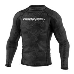 Koszulka sportowa męska Rashguard do MMA EXTREME HOBBY HAVOC. Czarne bielizna termoaktywna męska EXTREME HOBBY, m, bez wzorów, z bawełny, bez ramiączek, do biegania. Za 209.00 zł.