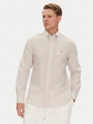 Tommy Hilfiger Koszula MW0MW40704 Beżowy Regular Fit. Brązowe koszule męskie Tommy Hilfiger, m, bez wzorów, z bawełny, bez kołnierzyka, bez ramiączek. Za 259.99 zł.