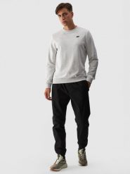 4F Spodnie casual joggery męskie - czarne 3XL. Czarne spodnie na co dzień męskie 4f, bez wzorów, z bawełny, casualowe. W wyprzedaży za 99.99 zł.