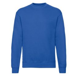 Męska Klasyczna Bluza Wkładana Przez Głowę. Niebieskie bluzy nierozpinane męskie Fruit of the Loom, m, bez wzorów, klasyczne, bez ramiączek, bez kaptura. Za 77.99 zł.
