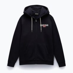 Bluza męska Napapijri B-Aylmer Full Ziphint. Czarne bluzy nierozpinane męskie Napapijri, m, bez wzorów, bez ramiączek, bez kaptura. W wyprzedaży za 479.65 zł.