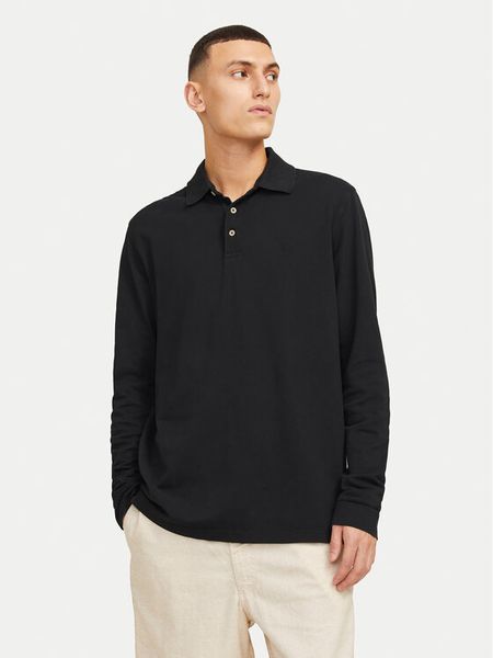 Jack & Jones Polo William 12269034 Czarny Regular Fit. Czarne koszulki polo męskie Jack & Jones, m, bez wzorów, z bawełny, bez kołnierzyka, bez ramiączek. Za 119.99 zł.
