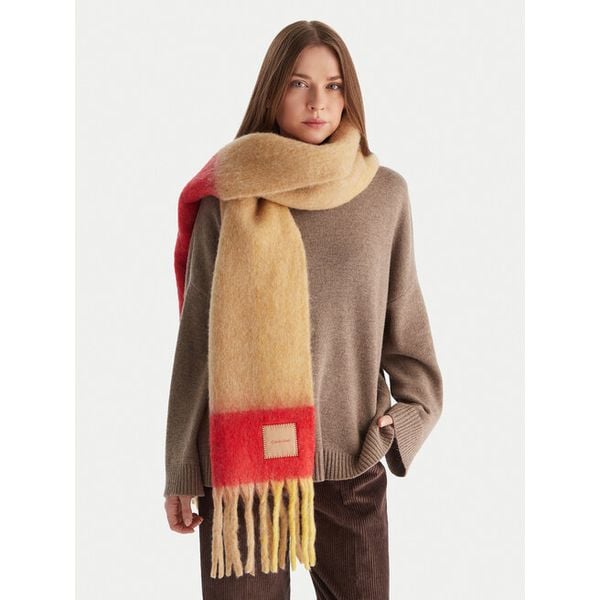 Szalik Calvin Klein. Brązowe szaliki męskie Calvin Klein, bez wzorów. Za 239.99 zł.