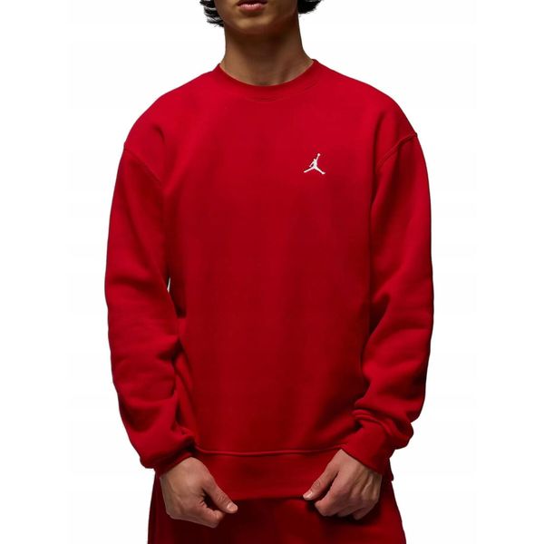 Bluza na co dzień męska NIKE JORDAN BROOKLYM FLEECE ocieplana bez kaptura. Czerwone bluzy nierozpinane męskie Jordan, m, bez wzorów, bez ramiączek, bez kaptura. Za 289.00 zł.