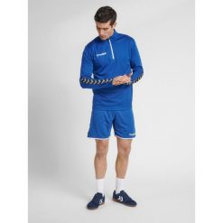 Hummel bluza sportowa na trening hml Authentic Half Zip Sweatshirt r. 2XLHummel. Niebieskie bluzy nierozpinane męskie HUMMEL, l, bez wzorów, sportowe, bez ramiączek, bez kaptura. Za 160.00 zł.