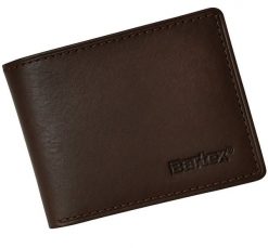 Bartex 330 - Skórzany portfel męski Slim brązowy RFID. Brązowe portfele męskie Bartex, bez wzorów. Za 99.00 zł.