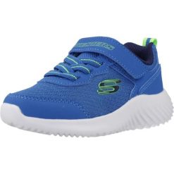 Buty SKECHERS BOUNDER TECHROX Niebieski. Niebieskie buty trekkingowe męskie Skechers, bez wzorów, z syntetyku, bez zapięcia, trekkingowe, skechers sport. Za 150.62 zł.