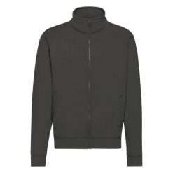 Męska Klasyczna Gładka Bluza Dresowa. Szare bluzy nierozpinane męskie Fruit of the Loom, m, bez wzorów, z dresówki, klasyczne, bez ramiączek, bez kaptura. Za 115.99 zł.
