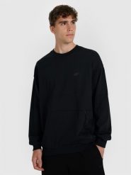 4F Bluza dresowa nierozpinana bez kaptura męska - czarna S. Czarne bluzy nierozpinane męskie 4f, m, bez wzorów, z dresówki, klasyczne, bez ramiączek, bez kaptura. Za 159.99 zł.