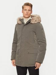 Geox Parka Sandford M4628F T3148 F3269 Zielony Regular Fit. Zielone parki męskie Geox, m, bez wzorów, z syntetyku, bez kaptura. Za 679.99 zł.