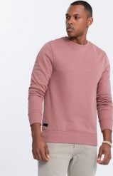 Ombre Męska bawełniana nierozpinana dresowa bluza BASIC ciemnoróżowa V4 OM-SSBN-0159 XL. Czerwone bluzy nierozpinane męskie Ombre, m, bez wzorów, z bawełny, bez ramiączek, bez kaptura. Za 139.99 zł.