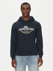 Quiksilver Bluza EQYFT05089 Granatowy Regular Fit. Niebieskie bluzy nierozpinane męskie Quiksilver, l, bez wzorów, z bawełny, bez ramiączek, bez kaptura. Za 139.99 zł.