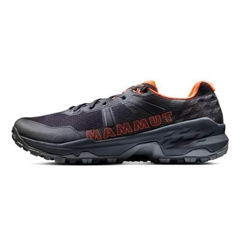 Buty trekkingowe męskie Mammut Sertig II Low GTX. Czarne buty trekkingowe męskie Mammut, bez wzorów, z materiału, sportowe, bez obcasa, bez zapięcia. Za 579.99 zł.