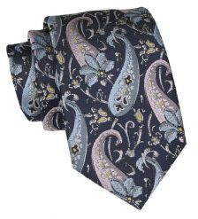 Klasyczny Krawat Męski - ALTIES - Kolorowy, Duży Wzór. Krawaty i muchy męskie Alties, bez wzorów, z tkaniny, eleganckie. Za 49.00 zł.