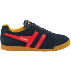 Buty do chodzenia męskie Gola Harrier Suede. Czerwone buty sportowe na co dzień męskie Gola, m, bez wzorów, z materiału, bez ramiączek, bez kaptura, trekkingowe. Za 424.00 zł.