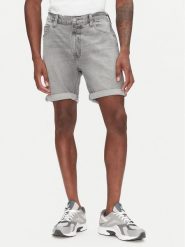 Lee Szorty jeansowe Rider 112363904 Szary Slim Fit. Szare szorty męskie Lee, bez wzorów, z bawełny. Za 149.99 zł.