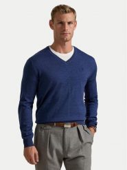 Polo Ralph Lauren Sweter 710946142006 Granatowy Slim Fit. Niebieskie kardigany męskie Polo Ralph Lauren, m, bez wzorów, z wełny, bez ramiączek. Za 759.99 zł.