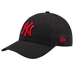 Czapka z daszkiem New Era 9FORTY NY New York Yankees Essential Czarna - 12380594. Czarne czapki męskie New Era, bez wzorów, z bawełny, sportowe. Za 156.50 zł.