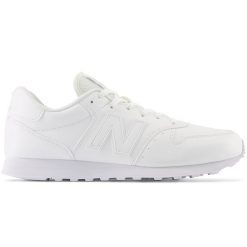 Buty unisex New Balance GM500ZW2 – białe. Białe buty sportowe na co dzień męskie New Balance, l, bez wzorów, z gumy, klasyczne, bez ramiączek, bez kaptura. Za 289.99 zł.