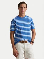 Polo Ralph Lauren T-Shirt 710938134006 Niebieski Slim Fit. Niebieskie koszulki polo męskie Polo Ralph Lauren, m, bez wzorów, z bawełny, bez kołnierzyka, bez ramiączek. Za 229.99 zł.