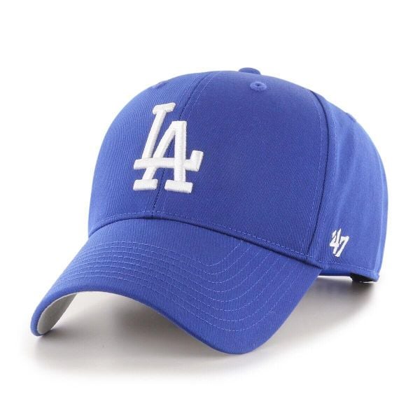 Czapka z daszkiem do baseballa Brand `47 Los Angeles Dodgers niebieska. Niebieskie czapki męskie 47 Brand, bez wzorów. Za 139.00 zł.