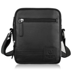 Listonoszka saszetka męska skórzana na ramię czarna Paolo Peruzzi AY-27-BL. Czarne saszetki męskie bez wzorów, ze skóry. Za 149.00 zł.