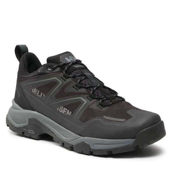 Trekkingi Helly Hansen. Czarne buty trekkingowe męskie Helly Hansen, bez wzorów, sportowe, bez obcasa, bez zapięcia. Za 499.99 zł.