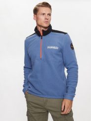 Napapijri Polar T-Anderby NP0A4HHR Niebieski Regular Fit. Niebieskie bluzy z polaru męskie Napapijri, m, bez wzorów, z polaru, bez ramiączek, bez kaptura. Za 519.99 zł.