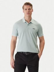 BOSS Polo PL_GOC Chip Pattern 50554591 Turkusowy Regular Fit. Niebieskie koszulki polo męskie Boss, m, bez wzorów, z bawełny, bez kołnierzyka, bez ramiączek. Za 549.99 zł.