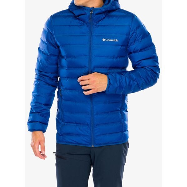 Kurtka puchowa męska Columbia Lake 22 Down Hooded Jacket. Niebieskie kurtki męskie Columbia, m, bez wzorów, z puchu, bez ramiączek, bez kaptura. Za 607.60 zł.