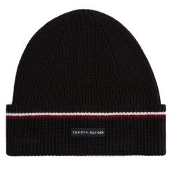 Czapka Tommy Hilfiger. Czarne czapki męskie Tommy Hilfiger, na zimę, bez wzorów. Za 219.99 zł.