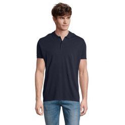 Męska Koszulka Polo Planet. Niebieskie koszulki polo męskie SOL'S, m, bez wzorów, sportowe, bez kołnierzyka, bez ramiączek. Za 64.99 zł.